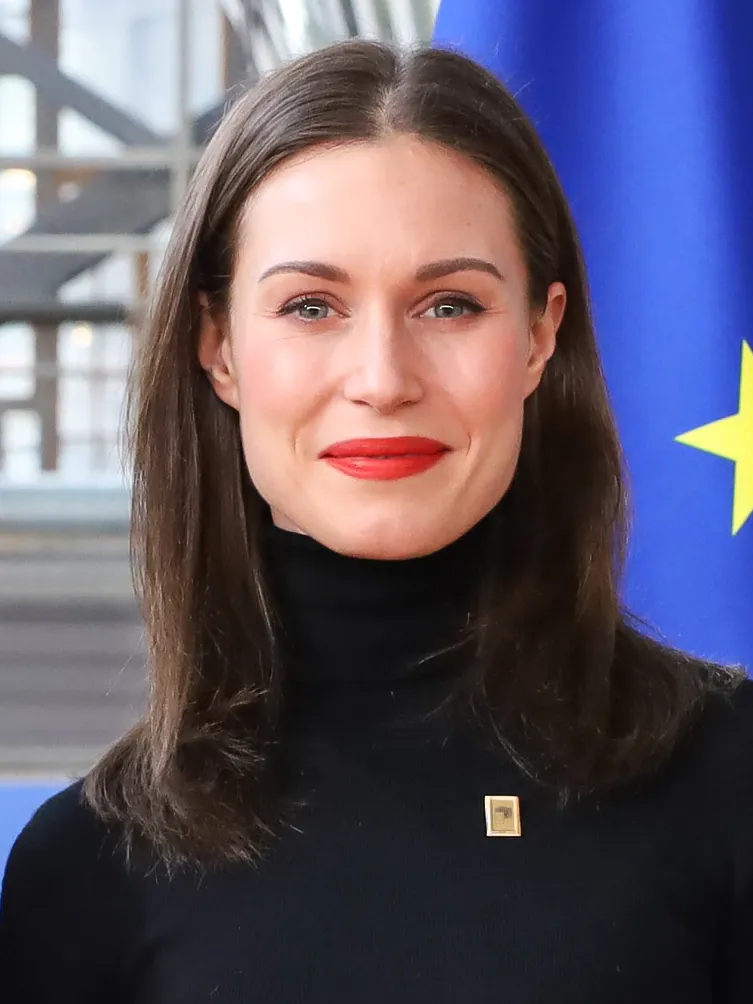 Sanna Marin tijdens een Europese Raad-bijeenkomst in 2023